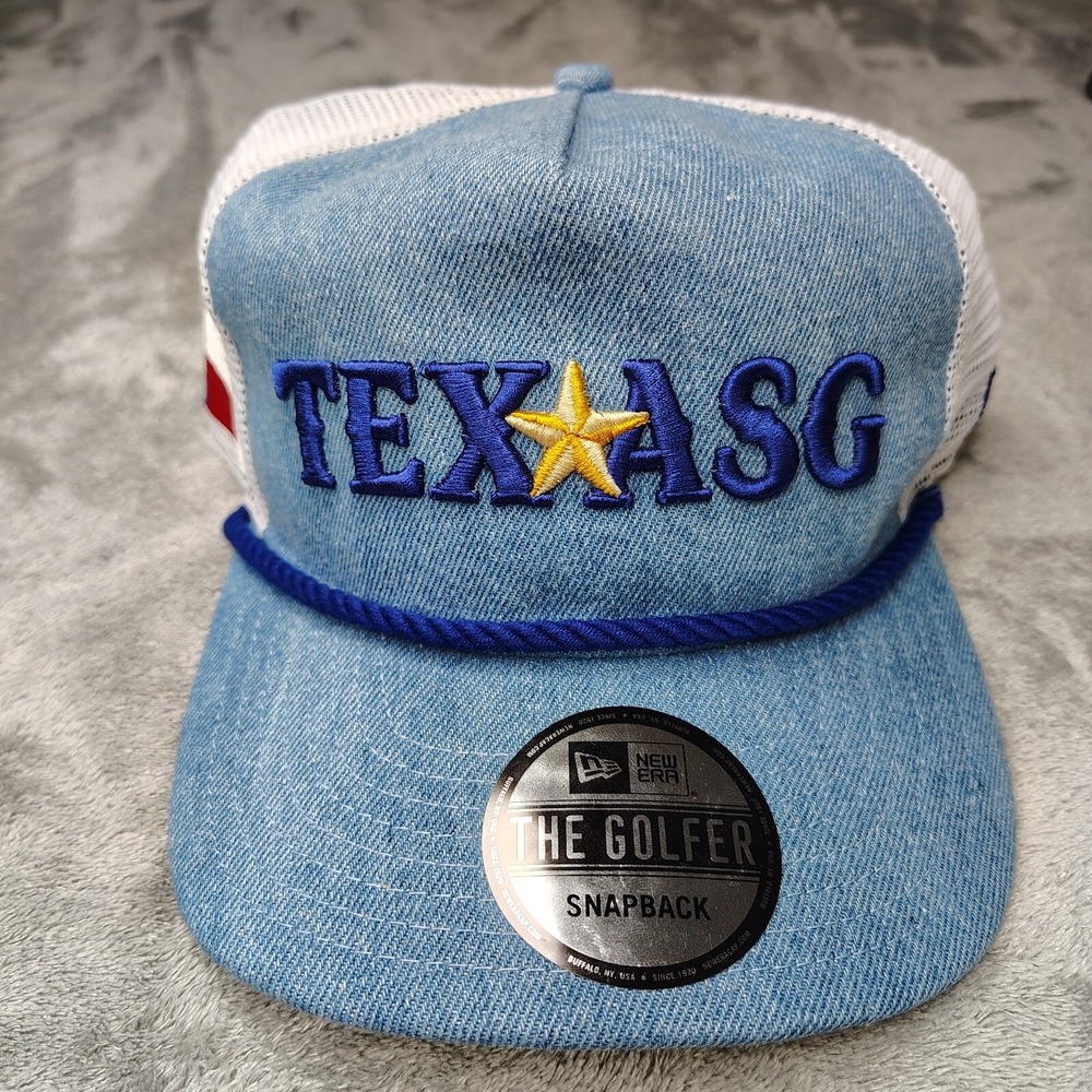New Era Texas Rangers MLB 2024 ASG The Golfer Snapback Trucker Mesh Rope Hat Cap